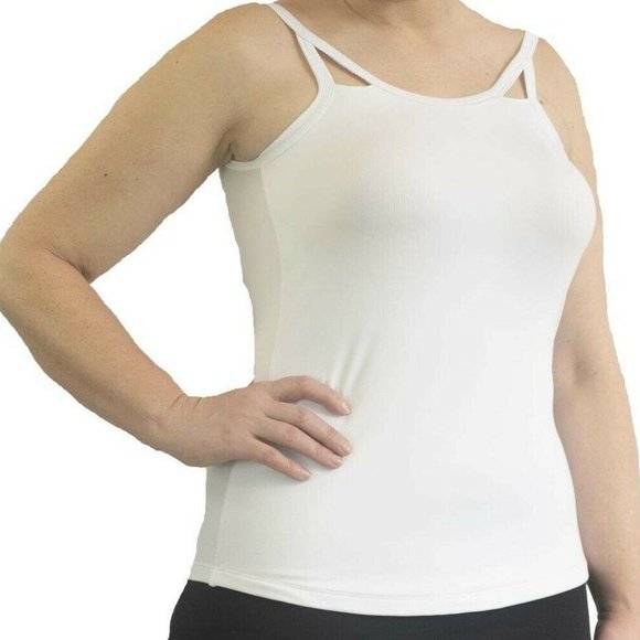 Mastectomy Camisole with Integrated Prosthetics, Small w B Cup, NWT, White, Cut- - Picture 8 of 8